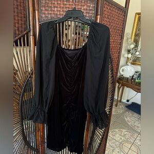 Never worn black long sleeve mini dress
